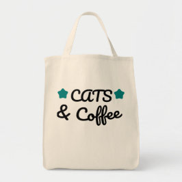 Katter och kaffe – rolig katt- och kaffeälskare-ci tygkasse