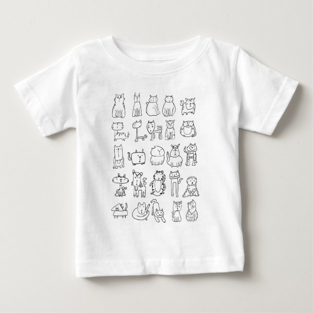Katter och katter t shirt (Framsida)