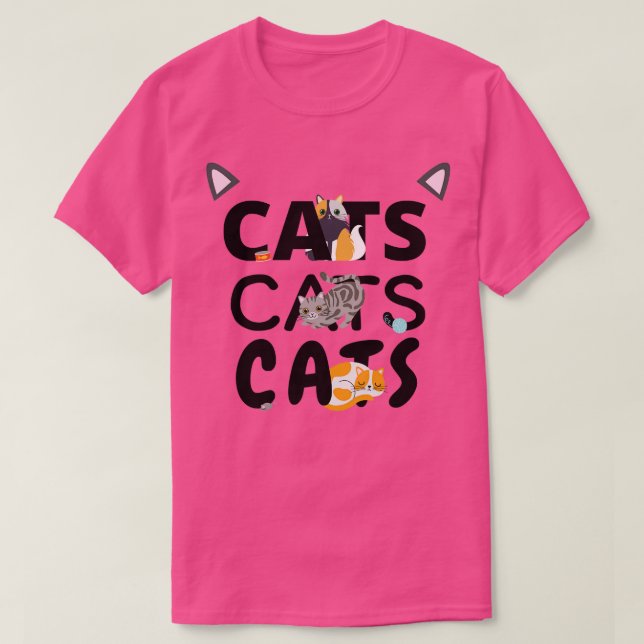 Katter och katter t shirt (Design framsida)