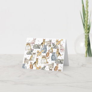 Katter och katter tack kort