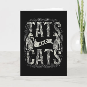 Katter och katter Tattooist Tattooist Body Art Tat Kort