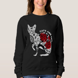 Katter och katter Tattoos Tee Tattoos