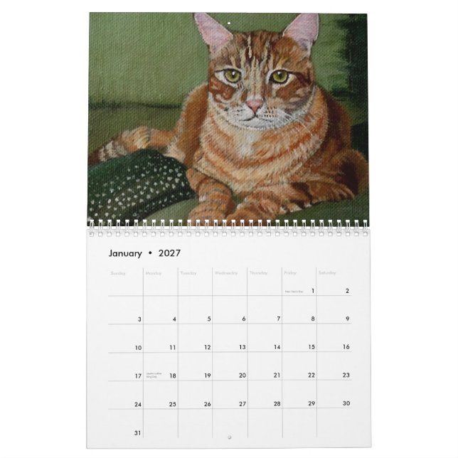 Katter och kattungar kalender (Jan 2027)