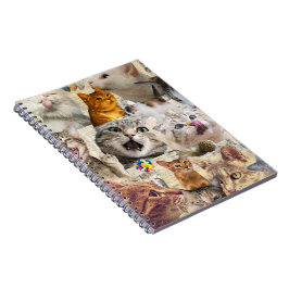 Katter och leksaker Collage Anteckningsbok