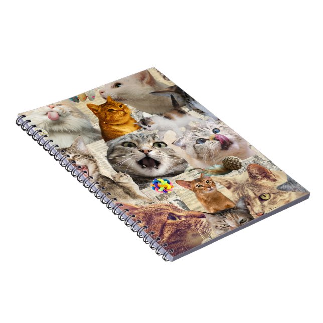 Katter och leksaker Collage Anteckningsbok (Högra Sidan)