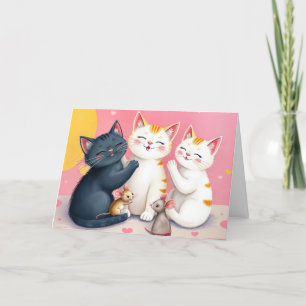 Katter och möss som blir äldre Humor Kort