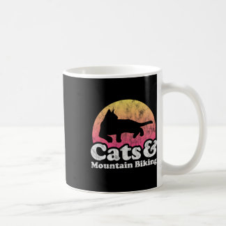 Katter Och Mountainbike Katt Och Mountainbike För Kaffemugg