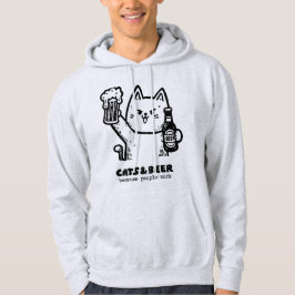 Katter och öl 1 hoodie