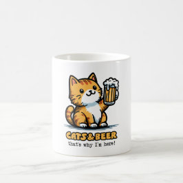 Katter och öl 2 kaffemugg