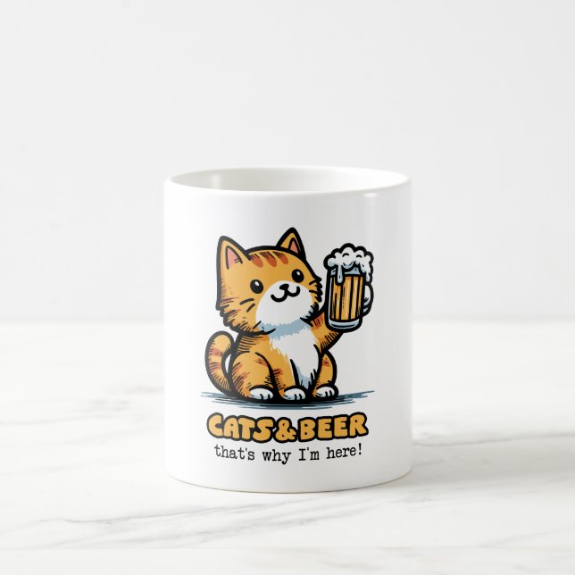 Katter och öl 2 kaffemugg (Center)