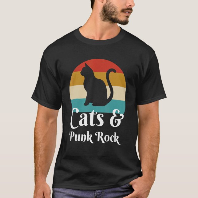 Katter Och Punksrock T Shirt (Framsida)