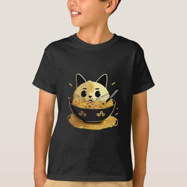 Katter och Ramen T Shirt (Framsida)