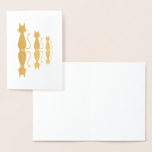 Katter och skuggor folierat kort