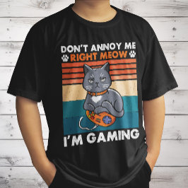 Katter Och Spel För Kattälskaren Gamer Datorspel T Shirt
