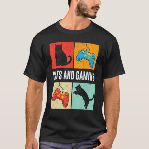 Katter Och Spel För Kattälskaren Spelare Dataspel T Shirt