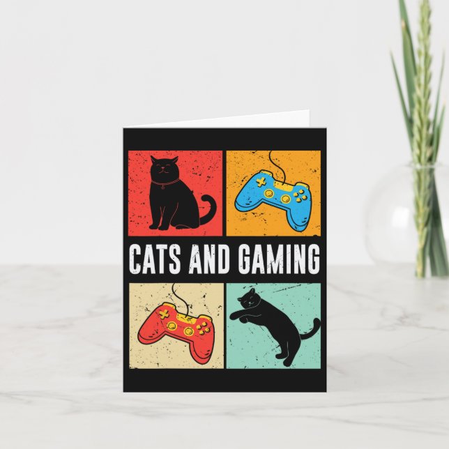 Katter och spel för TV-spel med överklockningsspel Kort (Framsida)