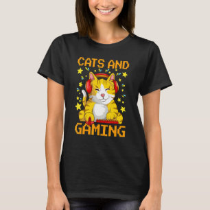 Katter Och Spel Video game Spelkatt T Shirt
