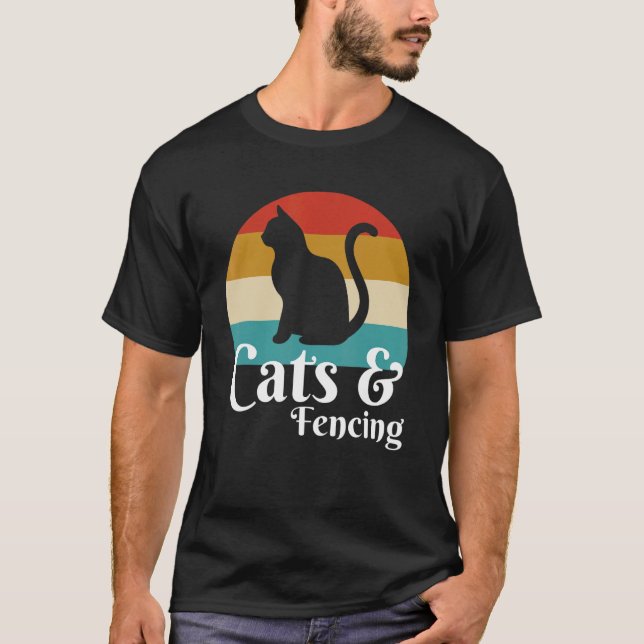 Katter Och Staket T Shirt (Framsida)