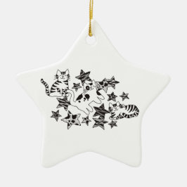 Katter och stjärnor ~ Ornament