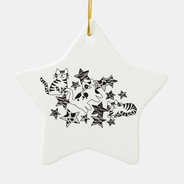 Katter och stjärnor ~ Ornament (Framsidan)