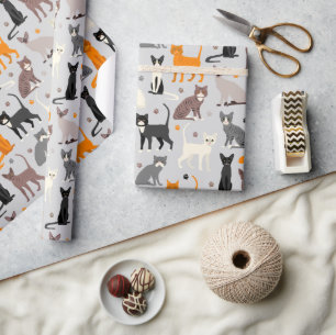 Katter och Tass avtryck Presentpapper