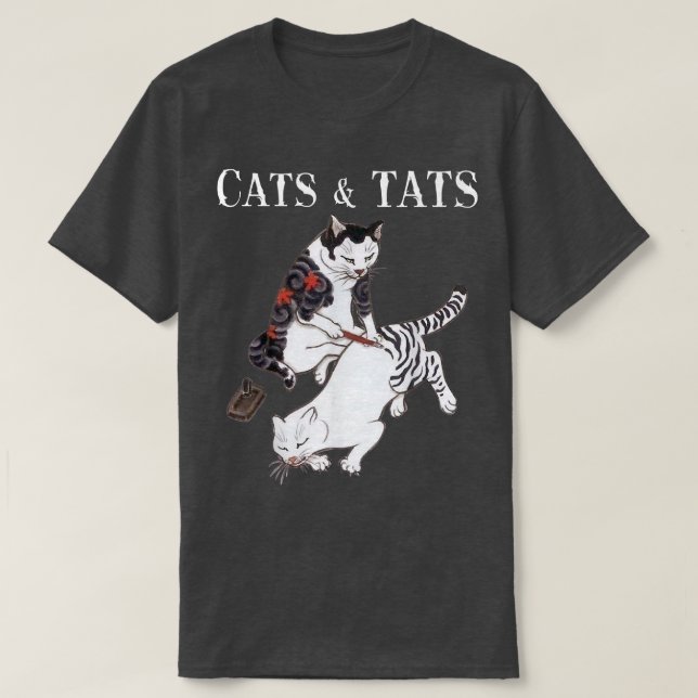Katter och tatuering med t-shirt-katttatuering med t shirt (Design framsida)