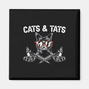 Katter och tatueringar med fyllning av Tatto Älska Magnet