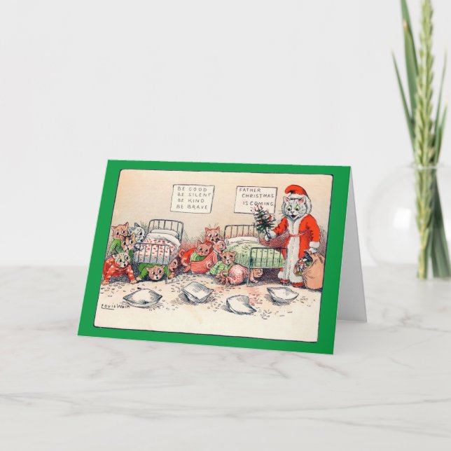 Katter och tomtekatten, Louis Wain-kort Kort (Framsida)