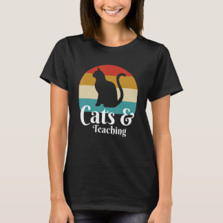 Katter Och Undervisning Lärare Skola T Shirt