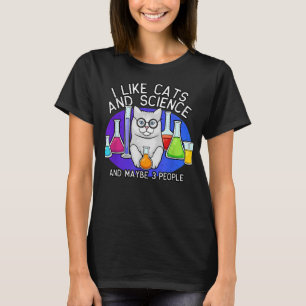 Katter och vetenskapsshirt, Cat Lover Tshirt, Cat  T Shirt