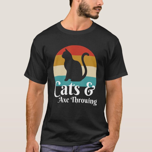 Katter Och Yxkastning T Shirt (Framsida)