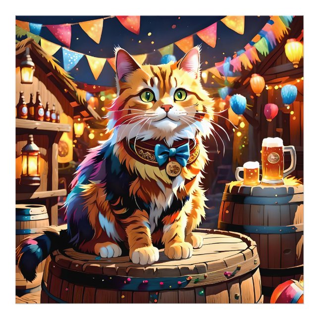 Katter, Oktoberfest Fototryck (Framsidan)