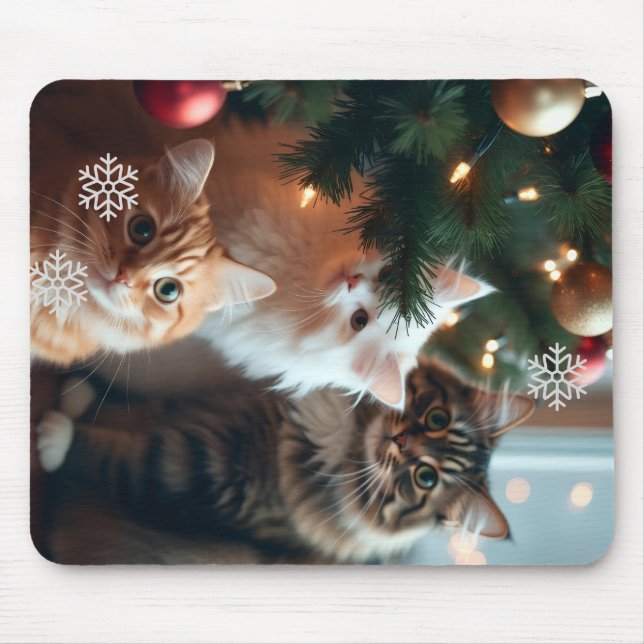 Katter Ornamenterad Träd, Bild, Anpassa,  Musmatta (Framsidan)