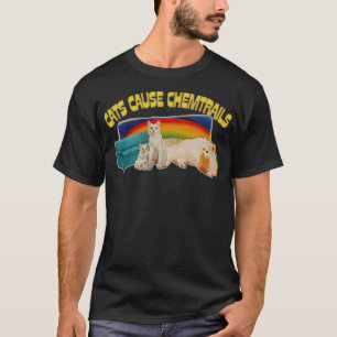 Katter orsakar Chemtrails Retro Catl Älskare-konsp T Shirt