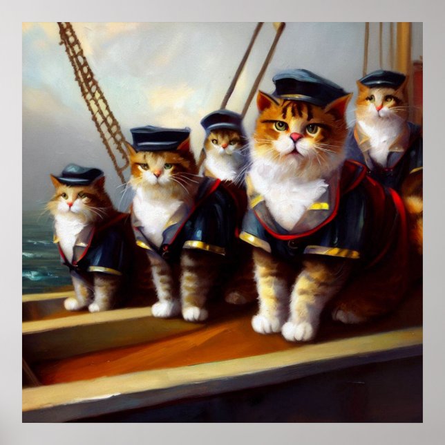 Katter på en Frakt Poster (Framsidan)