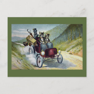 Katter på flykt i katter vykort