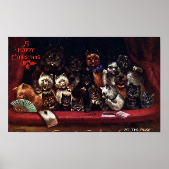 Katter på julteatern Louis Wain Poster (Framsidan)