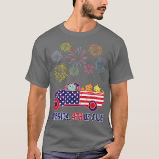 Katter på Lastbil som dansar med Fireworks T Shirt