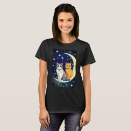 KATTER PÅ MÅNEN T SHIRT