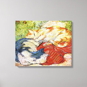 Katter på Röda Trasa, Franz Marc Canvastryck