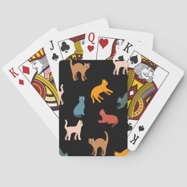 Katter på svart casinokort (Baksidan)