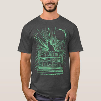 Katter på syntetisatorer i rymden t shirt