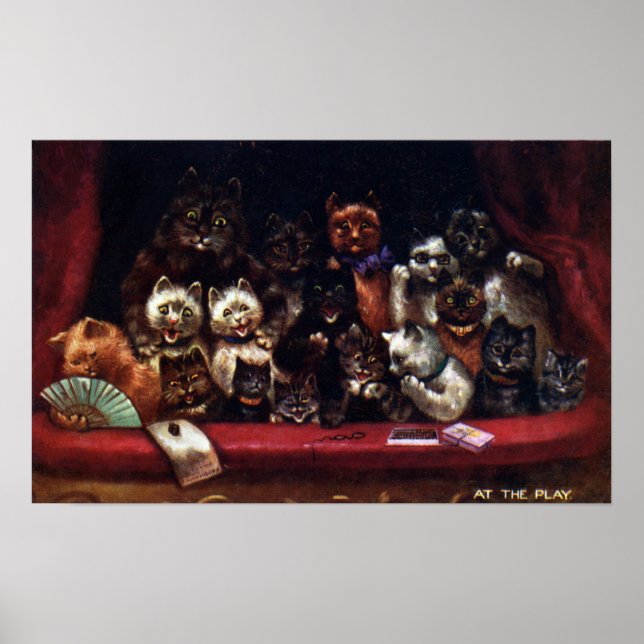 Katter på teatern för en Play Louis Wain Poster (Framsidan)