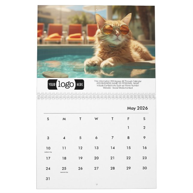 Katter på ventilation - lägg till Logotyp för före Kalender (May 2026)