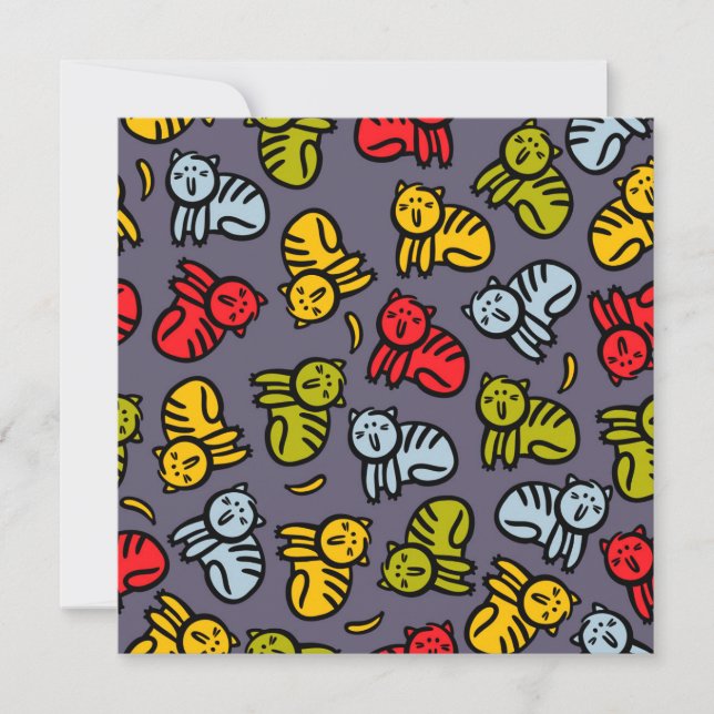 Katter plus bananer tack kort (Framsida)