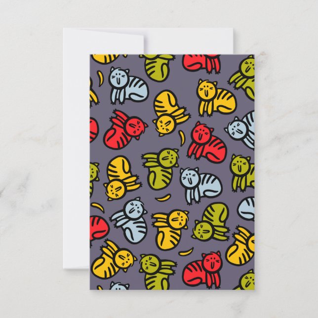 Katter plus bananer tack kort (Framsida)