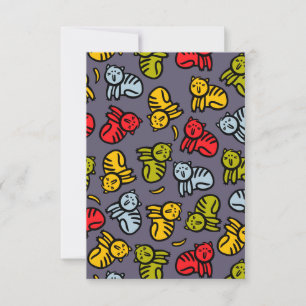 Katter plus bananer tack kort