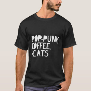 Katter Pop Punk Kaffe Katter T Shirt