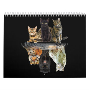 Katter - reflekterande vänteläge - Lovers Cute T Kalender