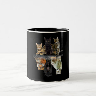 Katter - reflekterande vänteläge - Lovers Cute T Två-Tonad Mugg